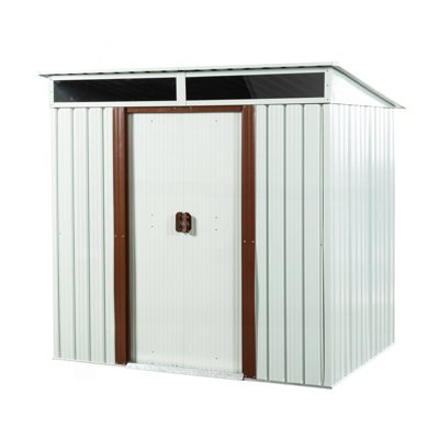 6Ft X 5Ft Outdoor Metal Storage Shed White