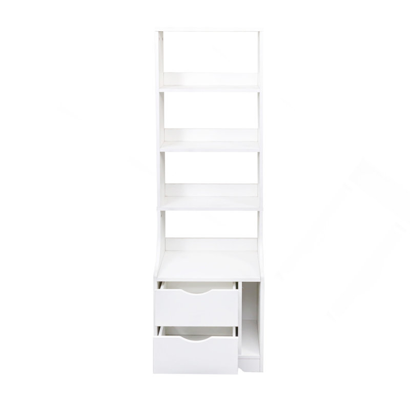 Night Stand With Shelf, Nightstand With 2 Storage Drawers For Bedroom, White