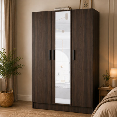3-Door  Armoire with Full-Length Mirror