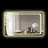 Ammarah Glass Flat Wall Mirror