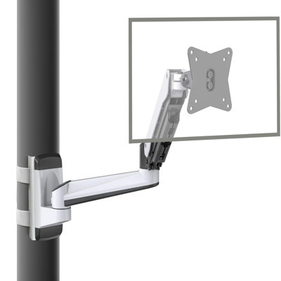 CondoMounts NO Drill Full Motion Pillar/WorkBench Monitor Mount,Holds 18lbs,Up to 32" Monitor