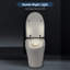 Toilette intelligente avec siège chauffant, une toilette à chasse automatique, sans bidet, chasse d'eau à capteur de pied, nuit bleue, commande par bouton, coupure de courant activée, couvercle à fermeture en douceur, chasse d'eau blanche,
