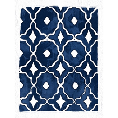 Navy Pattern - Wrapped Canvas Painting
