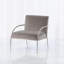 Swoop Chair-Grey Velvet-Nickel