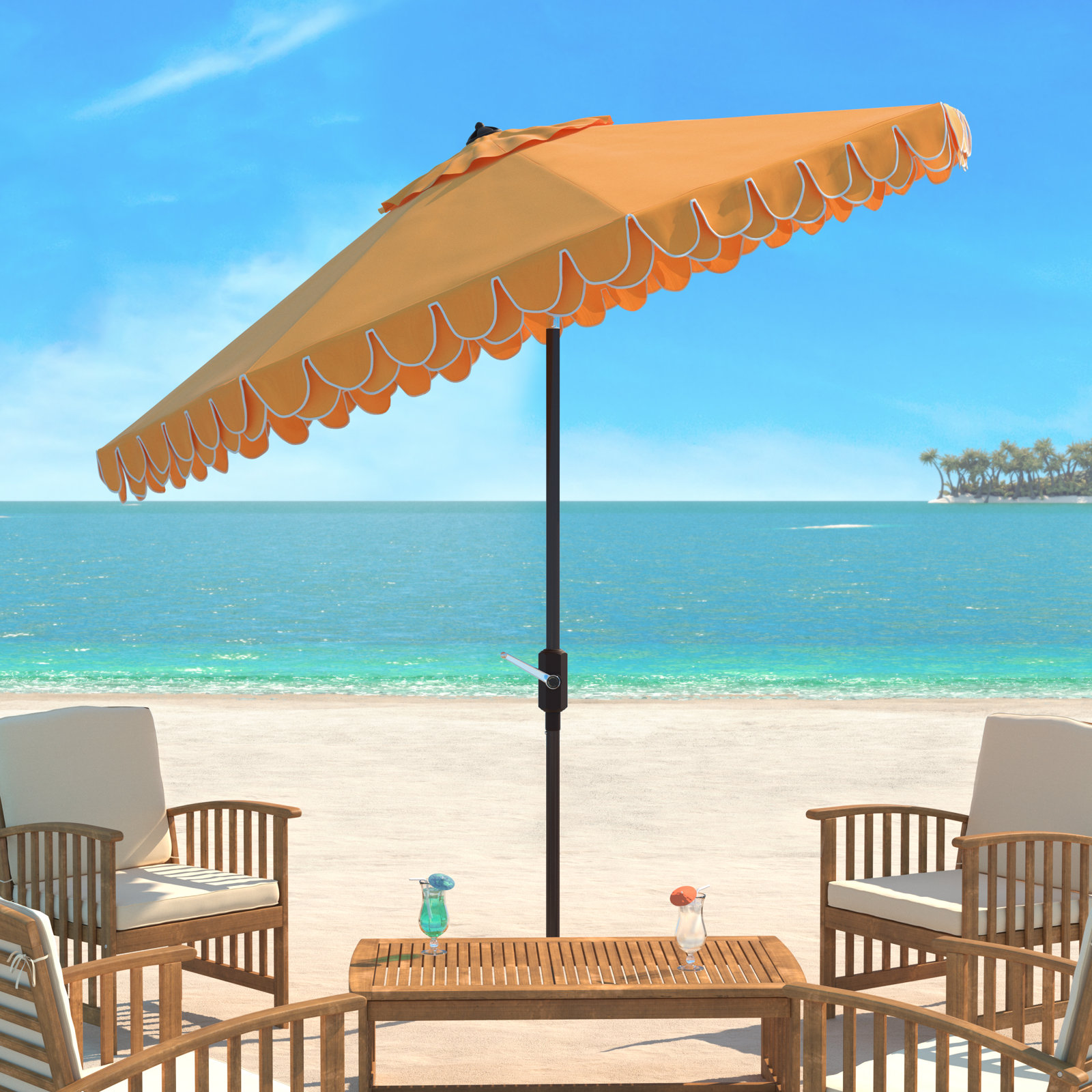 10.8' Beach Umbrella, Yellow
