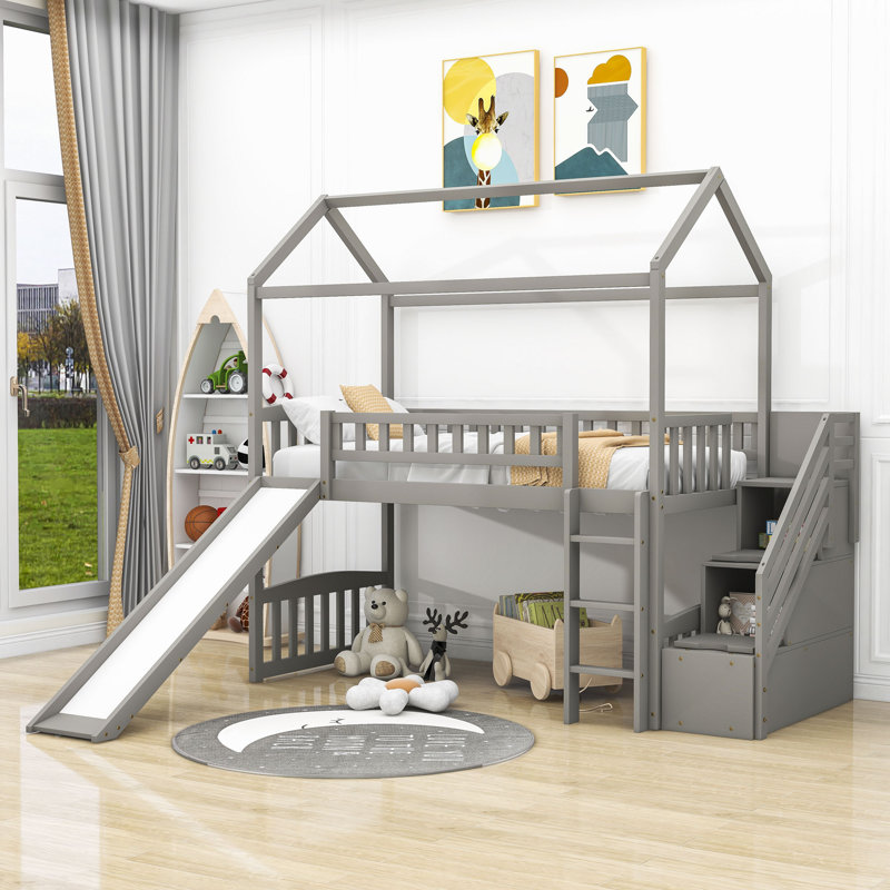 Lit mezzanine simple Ronja par Harper Orchard, gris