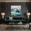 Art mural sur toile bleu-99423623