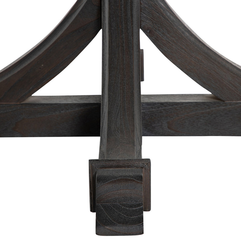 Adams 60" Pedestal Dining Table, Cerused Forest Black