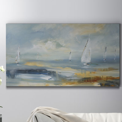 « ocean play i », peinture sur toile tendue