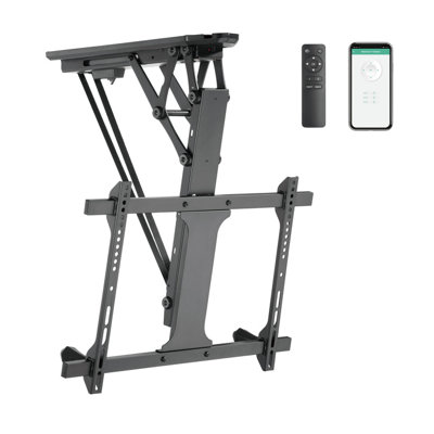 Mount-It Black Motorized Ceiling Mount for Screens Holds up to 77 Lb. lbs