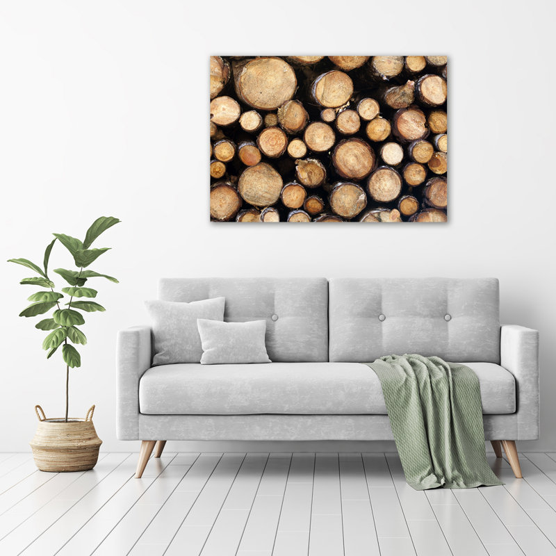Logs Of Wood - No Frame Print on Canvas
