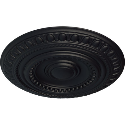 Endurathane Artis Ceiling Medallion, 15 3/4"OD x 1 3/8"P (Fits Canopies up to 6 7/8"), Hand-Painted Steel Gray Finish