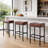 Triplehorn Backless Bar and Counter Stools Upholstered Seat for Comfort, Perfect for Kitchen or Dining Areas-935776921-935776920