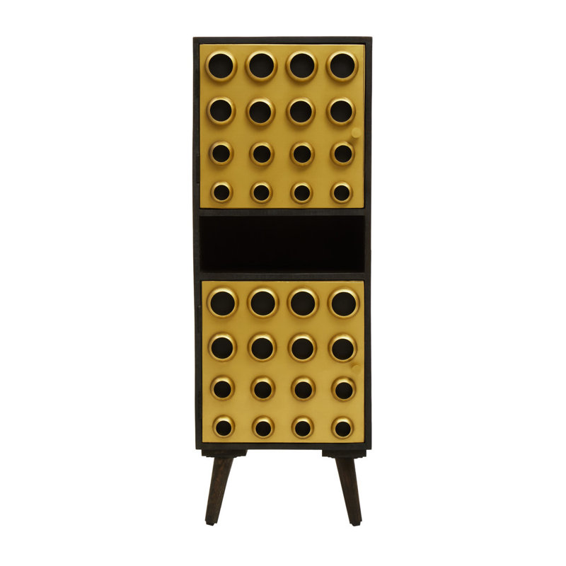 Sanjuana Solid Wood 2 - Door Rectangle Accent Cabinet