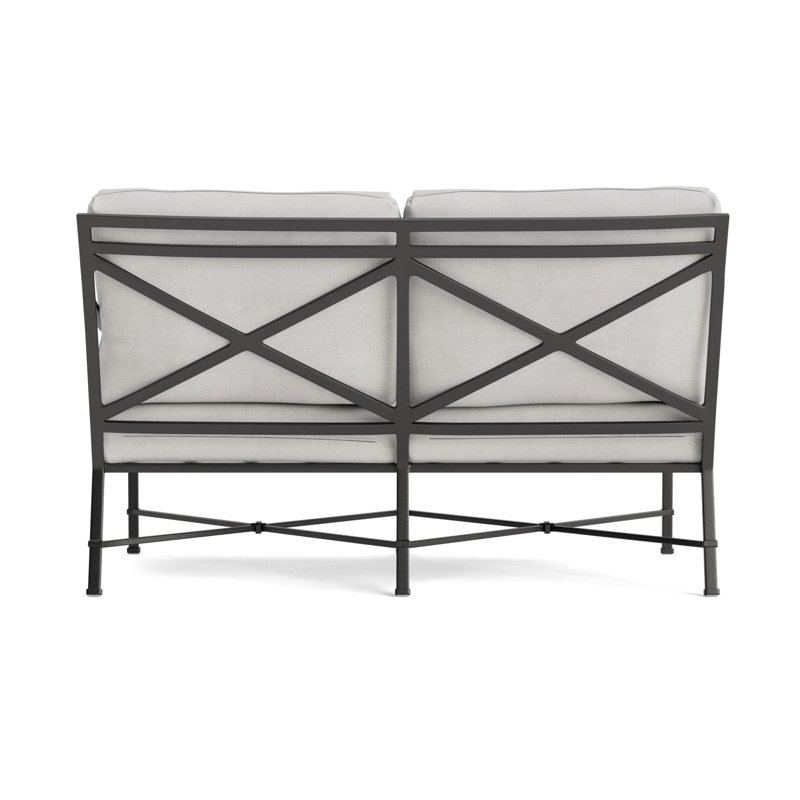Venetian Outdoor 2 - Seat Loveseat, Textured Pewter, Fusion Dove