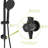 Matte Black Dual Shower Head With 4.7" Showerhead, Hand And Adjustable Parts