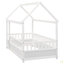 Lit simple en bois avec structure de toit de maison, garde-corps de clôture-6477773-6477770