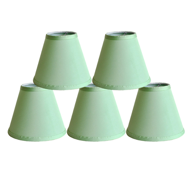 Abat-jour empire en satin 6 po, Vert olive