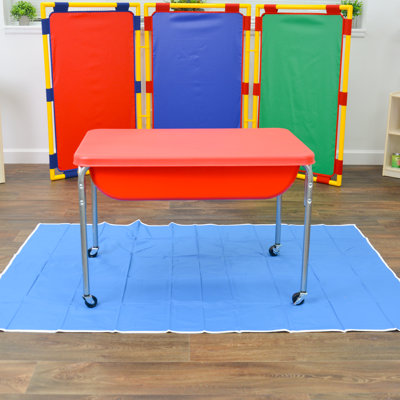 Table sensorielle rouge moyen - table et couvercle 24 po