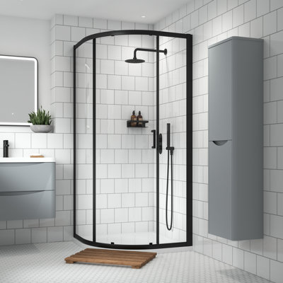 1900mm x 900mm Single Entry Quadrant - Brushed Brass
