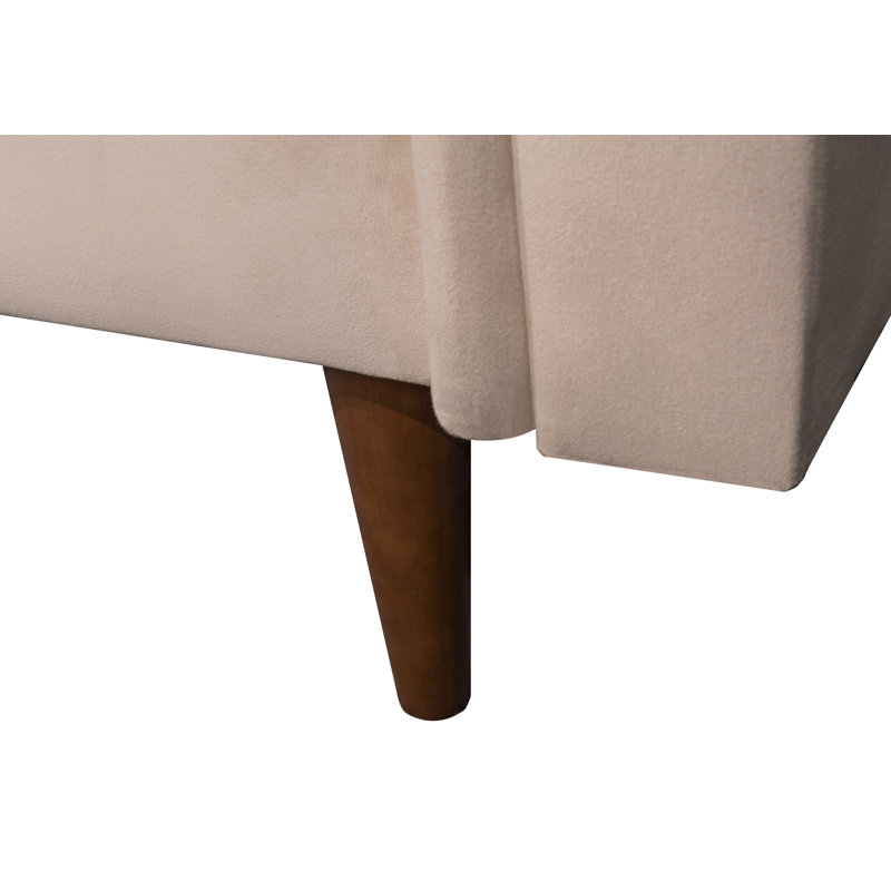 Canapé Jahzari, Velours beige
