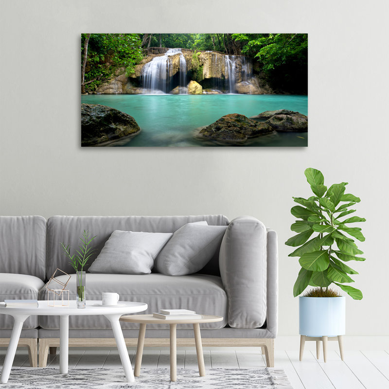Waterfall - No Frame Print on Glass, Canvas, 50cm H x 100cm W x 2cm D