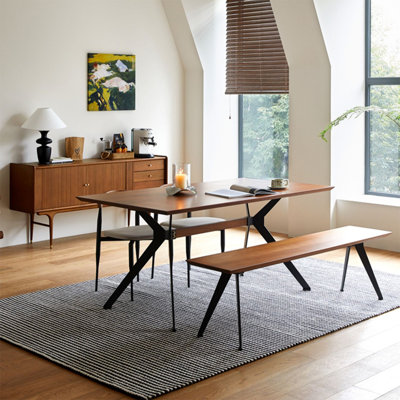 Comfortable solid wood dining table set