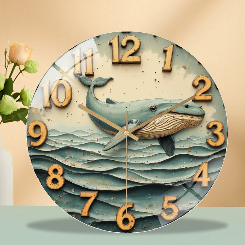 Horloge murale Whale Ocean