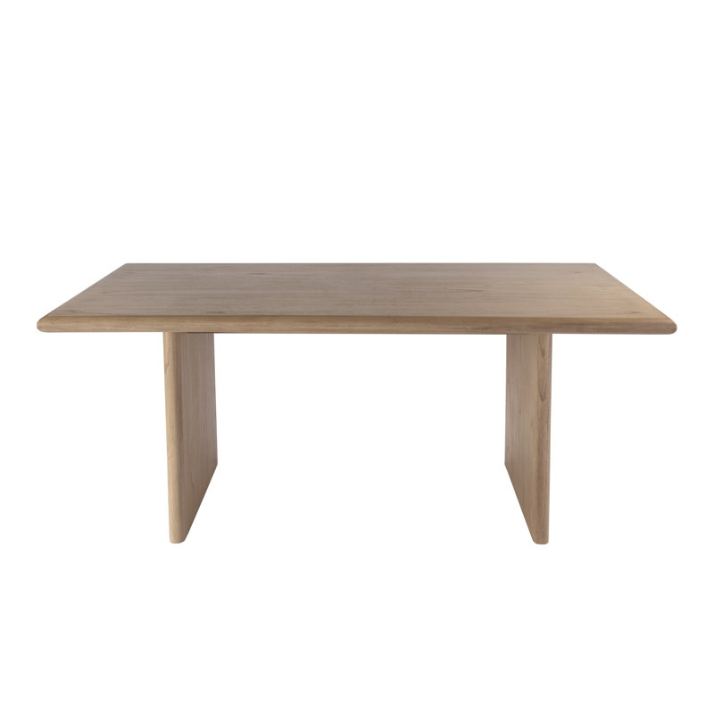 Soleil 74 in. W Rectangular Wood Panel Dining Table, Oak