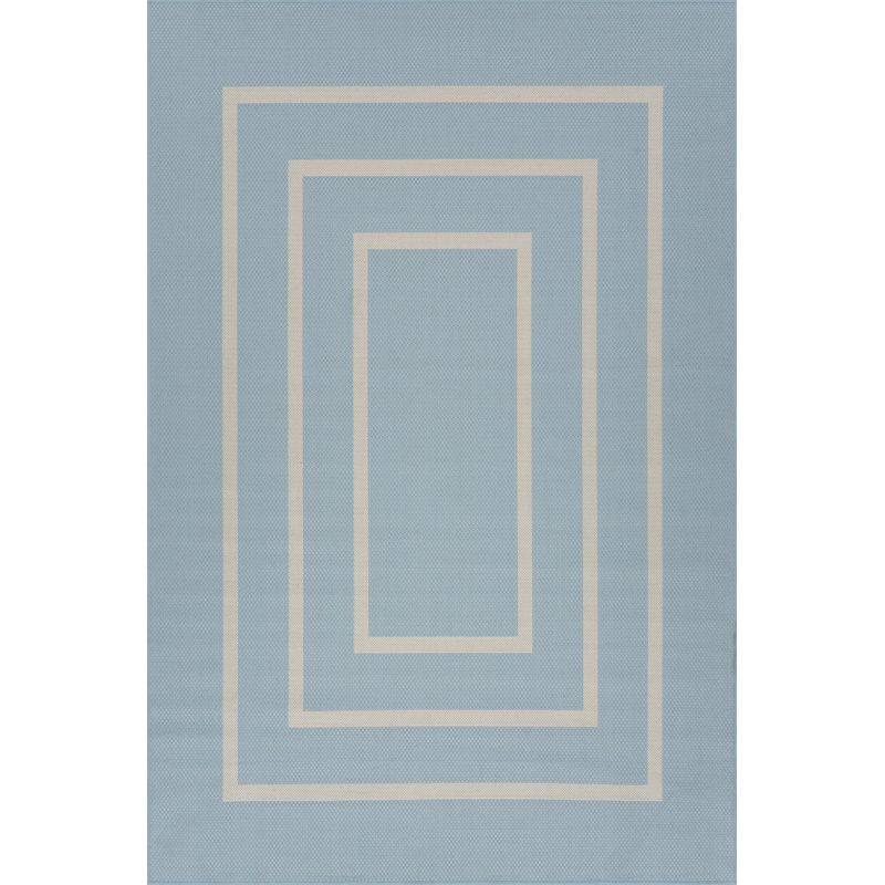  Tapis intérieur / extérieur Arissea, Bleu, Rectangle 9 pi 6 po x 12 pi