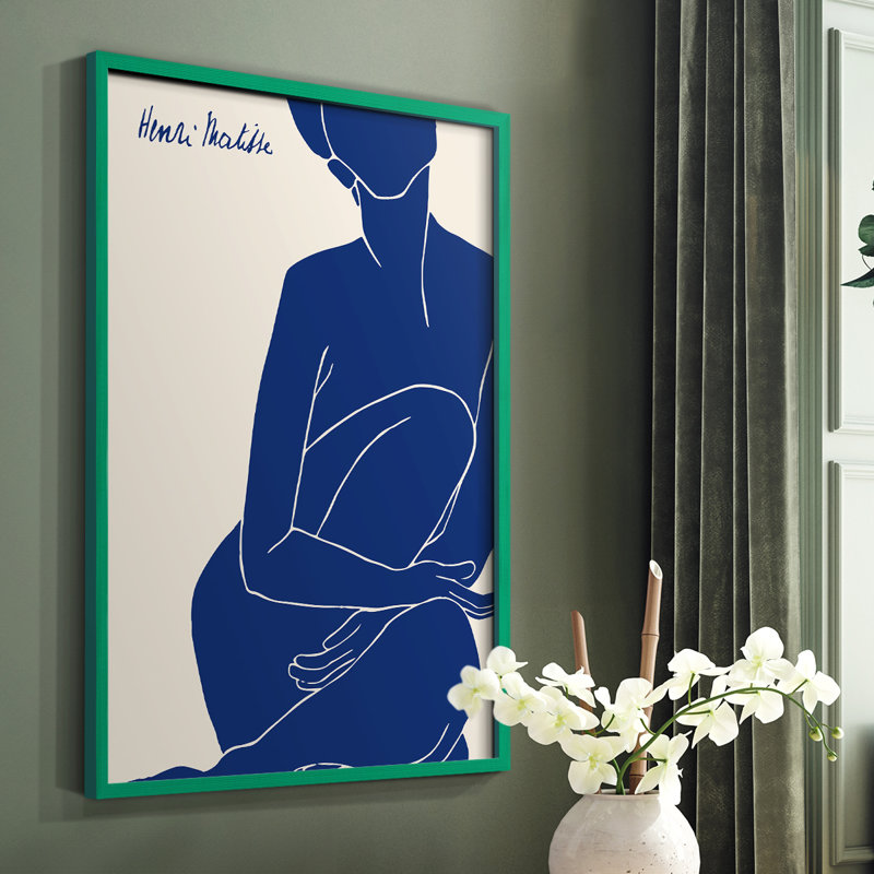 Matisse DI, reproduction encadrée - bois massif, H 10 po x l 8 po, Vert