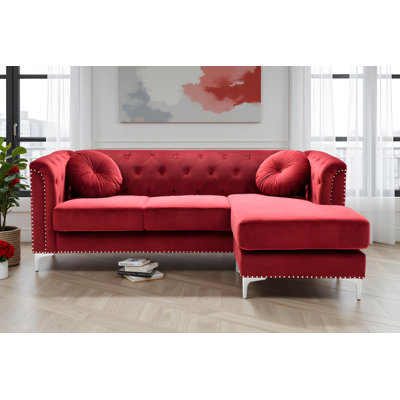 Colmar Velvet Sofa Chaise