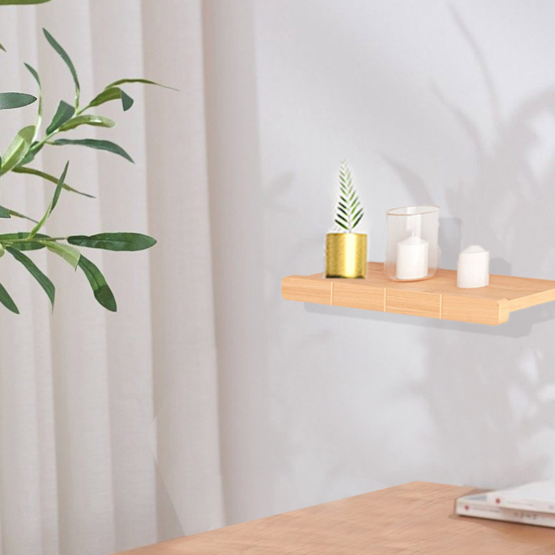 Tablette flottante en bois massif Gela, Bois, Bois naturel