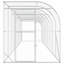 Against Wall Chicken Coop Silver Galvanised Steel Outdoor Modern Stable