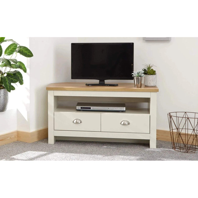 Loretta Corner TV Stand for TVs up to 42", Cream