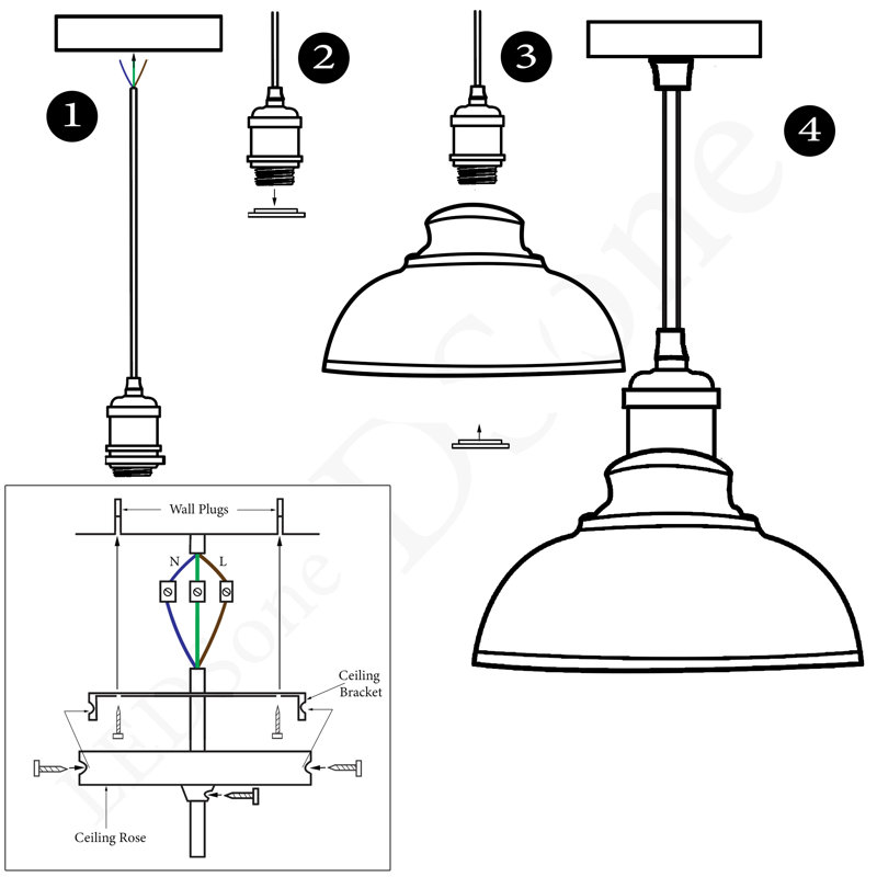 Reich 1 - Light Dome Pendant, Gloss Orange, 116cm H x 29cm W x 29cm D