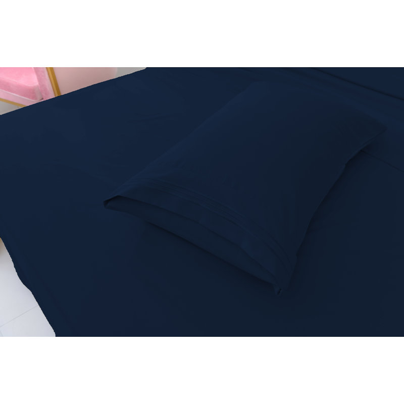 1800 Rayon from Bamboo Sheet Set, Cobalt Blue, Full/Double