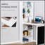 Bureau mural convertible avec tableau noir et tablette latérale HOMcom, poste de travail multifonctionnel