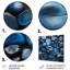 Blue Sapphire Zen Stones - Pierre spirituelle, art mural en métal-795616899