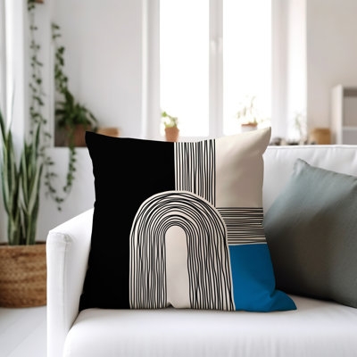 Cassie Abstract Outdoor Reversible Throw Pillow