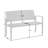 Frostburg Patio Sense Wicker Garden bench, Steel Frame ,Attractive Woven Design, Easy Assembly - Mocha