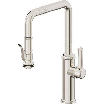 Davoli Kitchen Pull-Down Faucet with Squeeze Sprayer - Quad Spout
