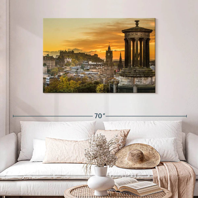Rorry Sunset Over Edinburgh, 30" H x 45" W