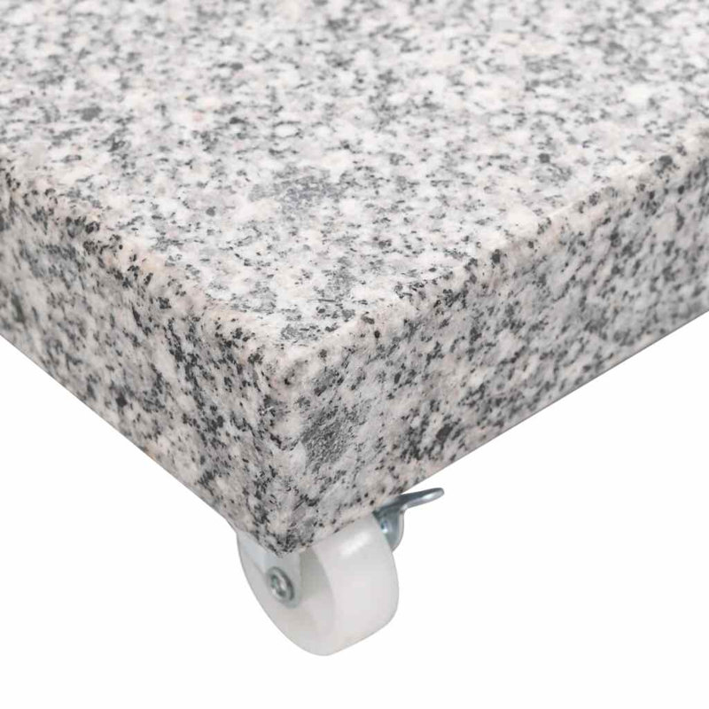 Parasol gris en acier inoxydable à base de parasol en tube de 66,1 lb, Gris