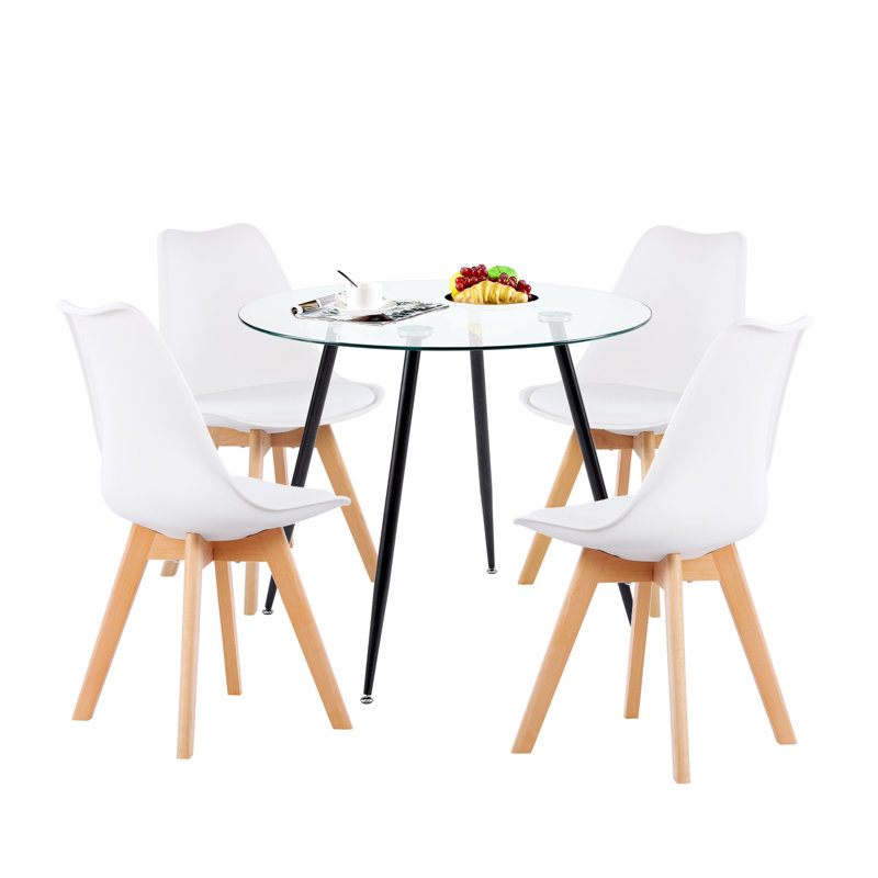 Ensemble repas pour 4 personnes Iresha, Noir