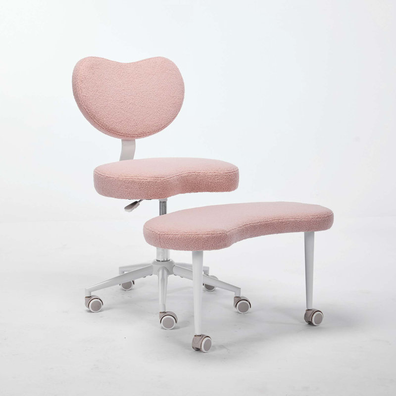 Meditation Chair Plus, Cross Legged Chair With Wheels, Pink