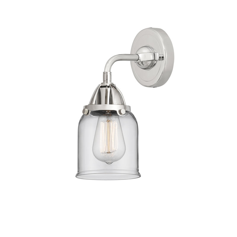 Shauna Armed Sconce, Incandescent, Clear, Polished Chrome