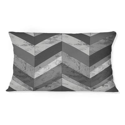Coussin lombaire à chevrons gris I