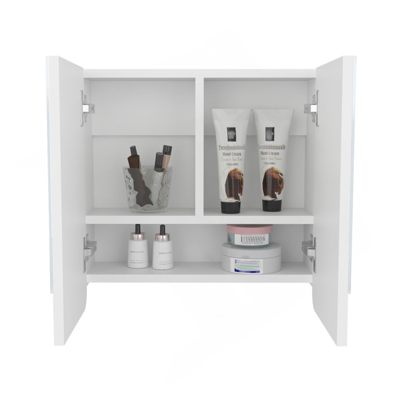 Armoire à pharmacie à miroir Luv avec tablettes intérieures, solution de rangement de salle de bain moderne et rangement