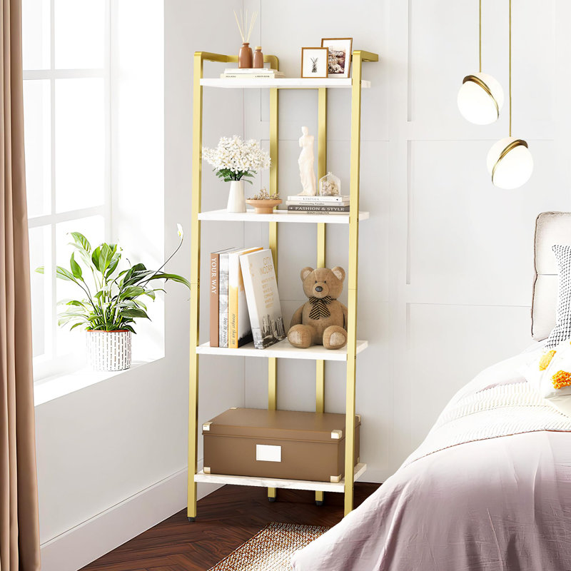 137.9cm H x 49.78cm W Metal Bookcase